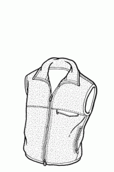 109 THE GREEN PEPPER POLAR VEST FOR ADULTS PATTERN XS - XXL CHEST 30-52"